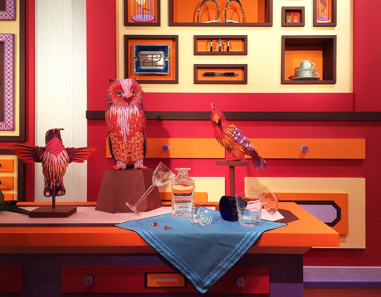 Zim & Zou's Paper Made Windows for Hermès Maison Shanghai